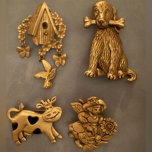Sign silver colo brooch Pet-Themed Wall Plaques